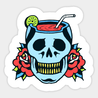 Juice in a Skull Glass Sticker